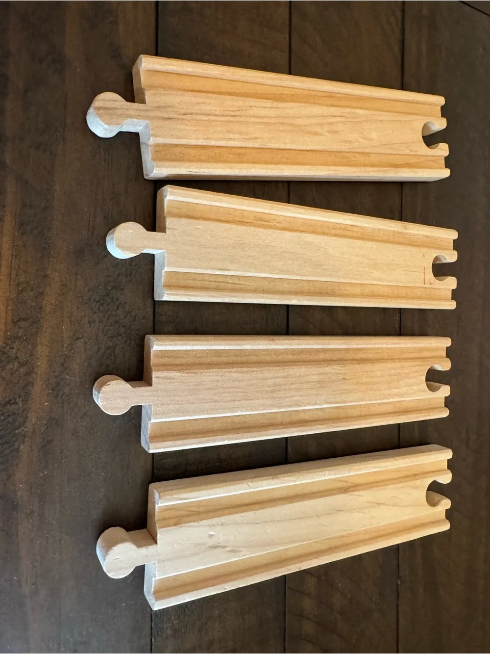 Stops, ramps & straights wooden rail /train track compatible w/ Brio and Thomas